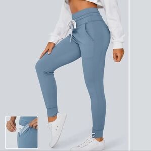 HALARA Blue High-Waisted Sweatpants for Comfort and Style